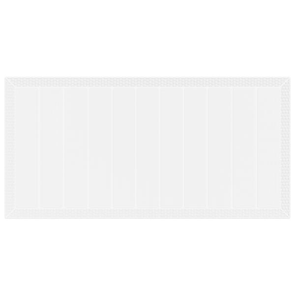 Grote foto vidaxl tuin eetset 7 pcs wit 200 x 100 x 73 cm poly rattan tuin en terras tuinmeubelen