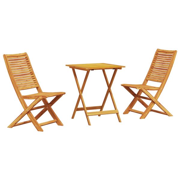 Grote foto vidaxl tuinmeubel set 3 pcs natuurlijk hout 60 x 60 x 75 cm tuin en terras tuinmeubelen
