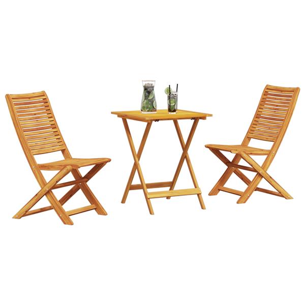 Grote foto vidaxl tuinmeubel set 3 pcs natuurlijk hout 60 x 60 x 75 cm tuin en terras tuinmeubelen