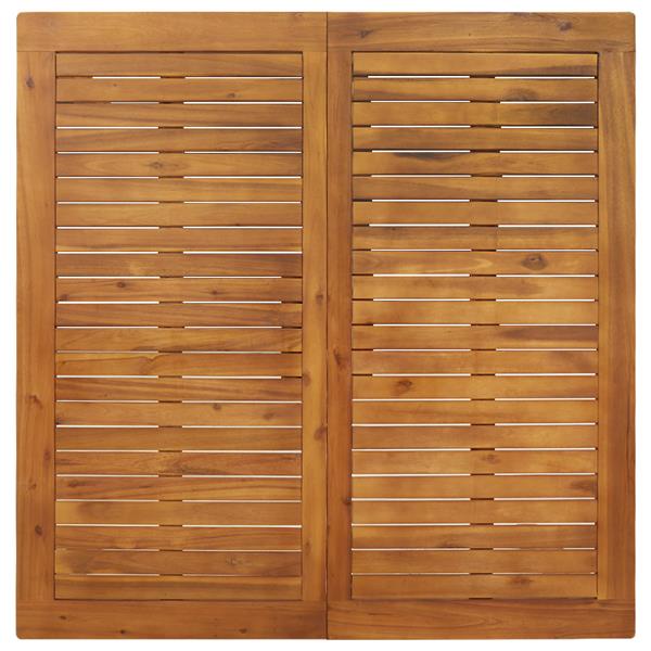 Grote foto vidaxl tuin eetset 3 pcs zwart 110 x 110 x 75 cm metaal frame hout tuin en terras tuinmeubelen