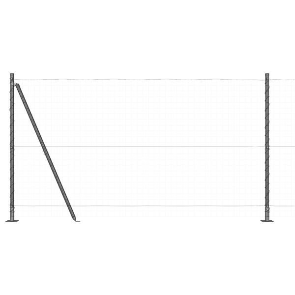 Grote foto vidaxl set hekpalen 13 pcs grijs 32mm 160 cm beton tuin en terras overige tuin en terras