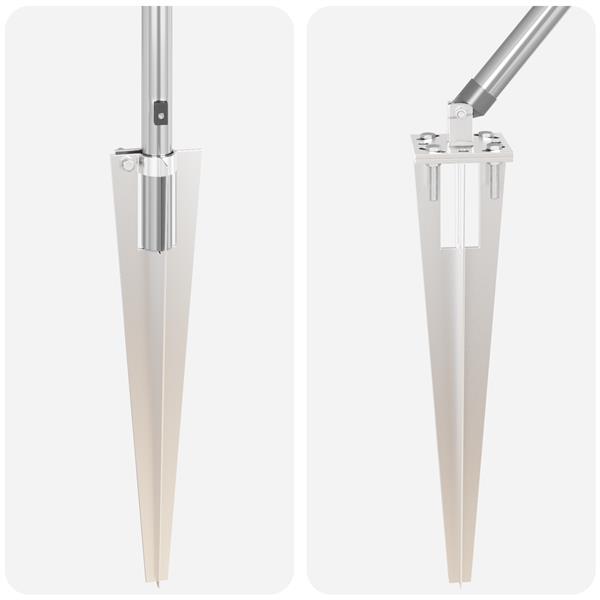 Grote foto vidaxl set hekpalen 13 pcs zilver 32mm 60 cm gegalvaniseerd staal tuin en terras overige tuin en terras