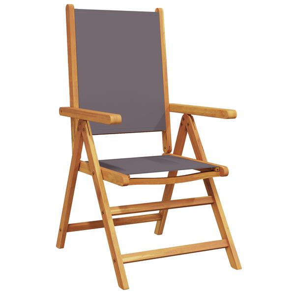 Grote foto vidaxl tuin eetset 5 pcs antraciet 4 zitter hout textiel tuin en terras tuinmeubelen
