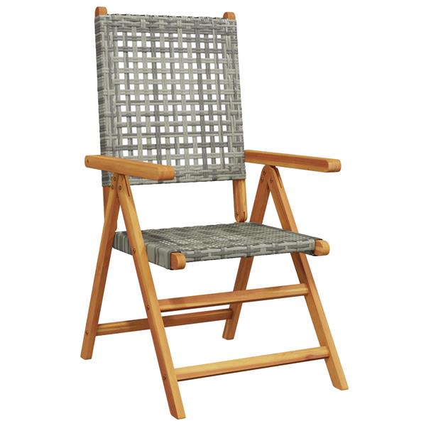 Grote foto vidaxl inklapbare tuintafel 5 pcs grijs tuin en terras tuinmeubelen