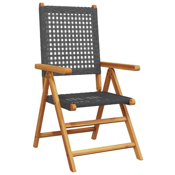 Grote foto vidaxl opvouwbare tuin tafel 5 pcs zwart tuin en terras tuinmeubelen