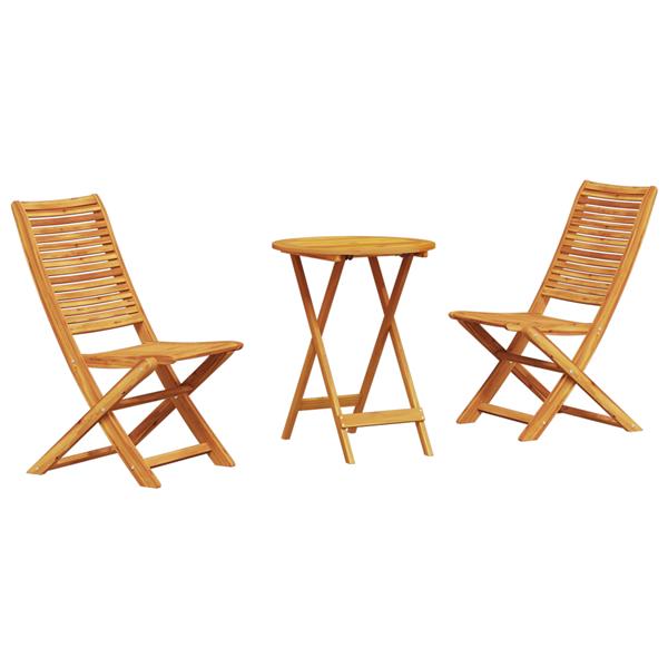 Grote foto vidaxl tuinmeubel set 3 pcs natuurlijk hout 60 x 60 x 75 cm tuin en terras tuinmeubelen
