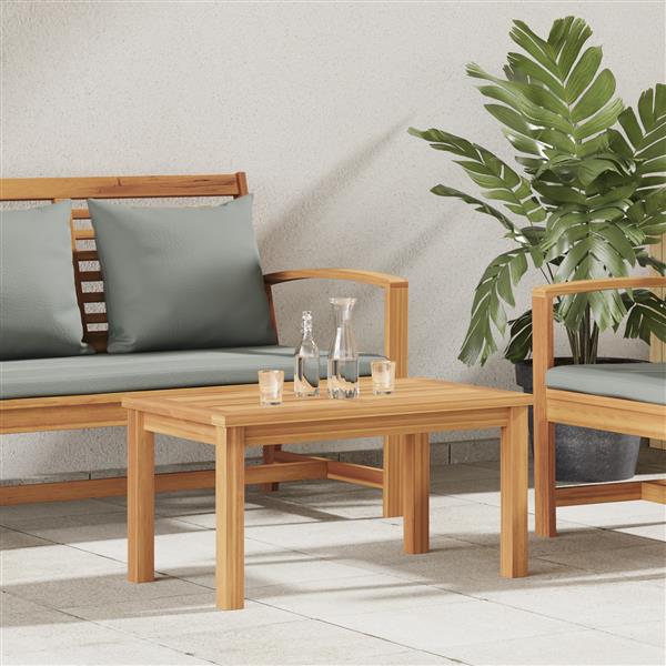 Grote foto vidaxl salontafel bruin 70 x 40 x 36 cm massief teakhout tuin en terras tuinmeubelen