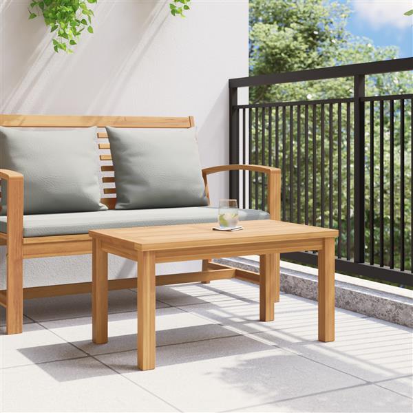Grote foto vidaxl salontafel bruin 70 x 40 x 36 cm massief teakhout tuin en terras tuinmeubelen
