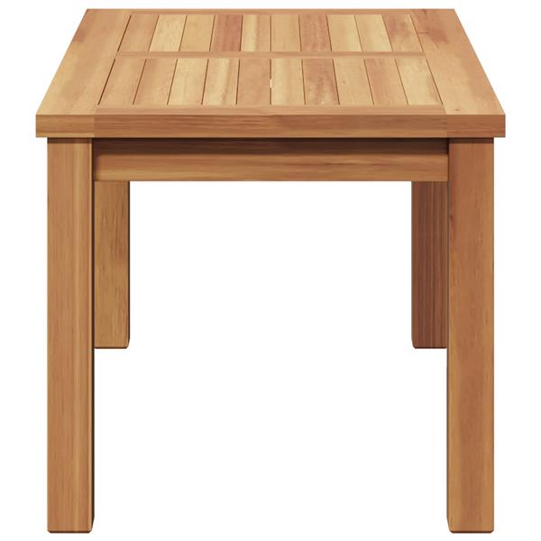 Grote foto vidaxl salontafel bruin 70 x 40 x 36 cm massief teakhout tuin en terras tuinmeubelen