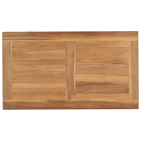 Grote foto vidaxl salontafel bruin 70 x 40 x 36 cm massief teakhout tuin en terras tuinmeubelen