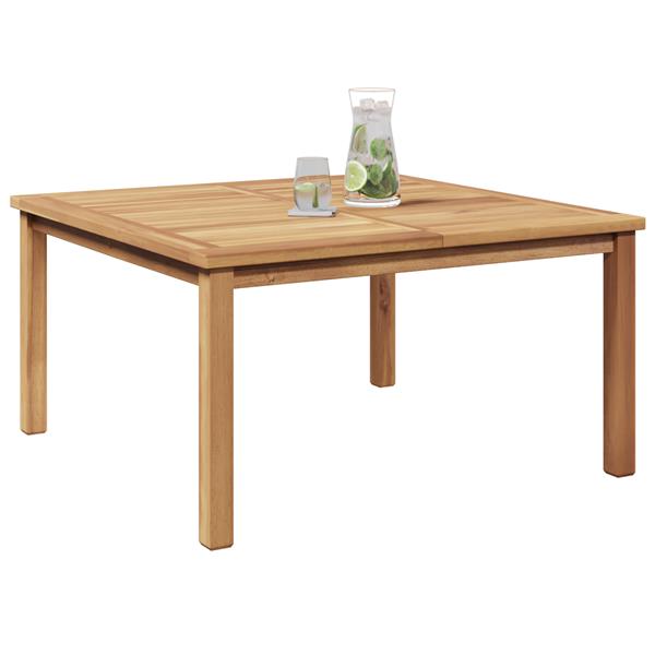 Grote foto vidaxl salontafel bruin 85 x 85 x 45 cm massief teakhout tuin en terras tuinmeubelen