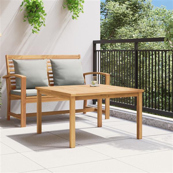 Grote foto vidaxl salontafel bruin 85 x 85 x 45 cm massief teakhout tuin en terras tuinmeubelen