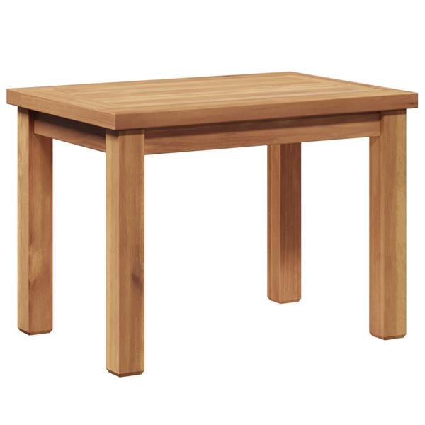 Grote foto vidaxl salontafel bruin 50 x 35 x 36 cm massief teakhout tuin en terras tuinmeubelen