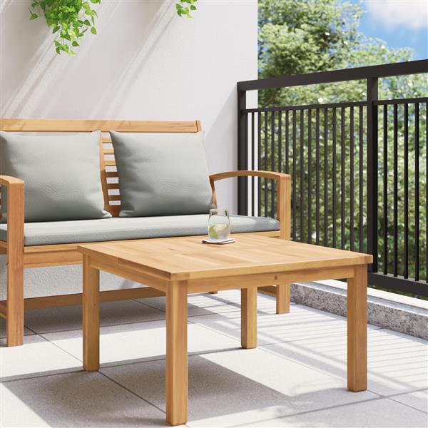 Grote foto vidaxl salontafel bruin 60 x 60 x 36 cm massief teakhout tuin en terras tuinmeubelen