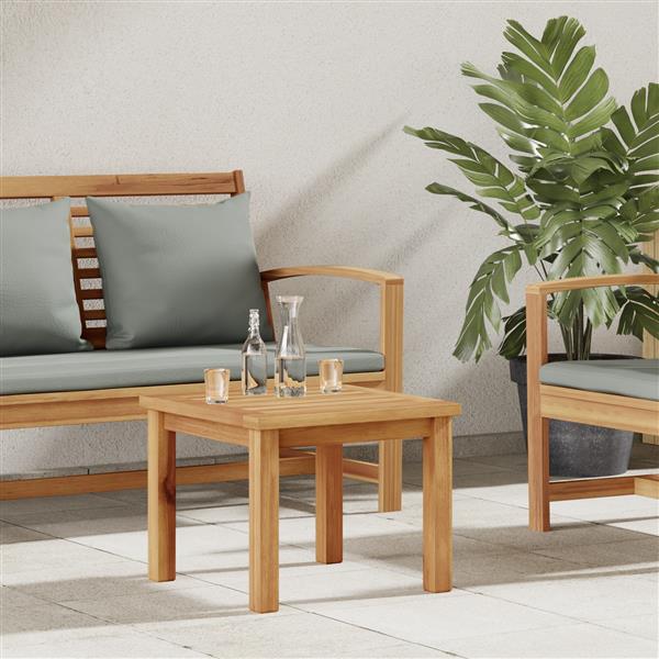 Grote foto vidaxl salontafel bruin 45 x 45 x 36 cm massief teakhout tuin en terras tuinmeubelen