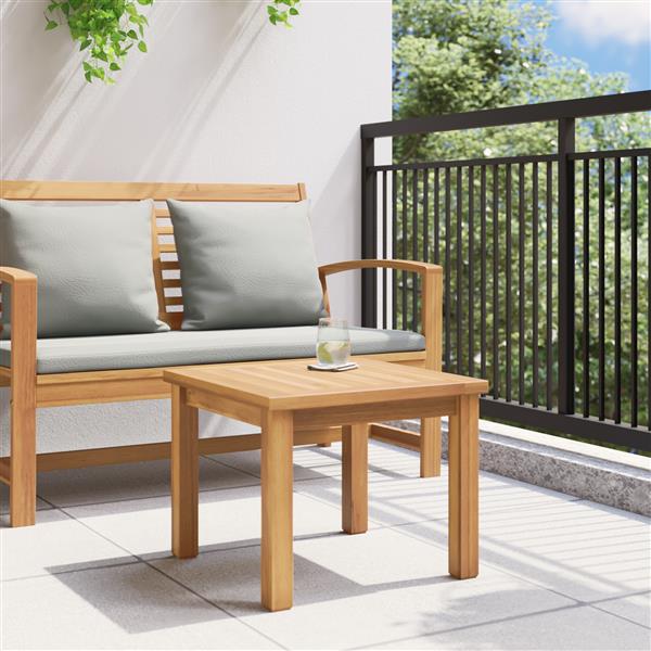 Grote foto vidaxl salontafel bruin 45 x 45 x 36 cm massief teakhout tuin en terras tuinmeubelen