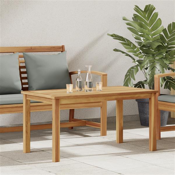 Grote foto vidaxl salontafel bruin 90 x 50 x 45.5 cm massief teakhout tuin en terras tuinmeubelen