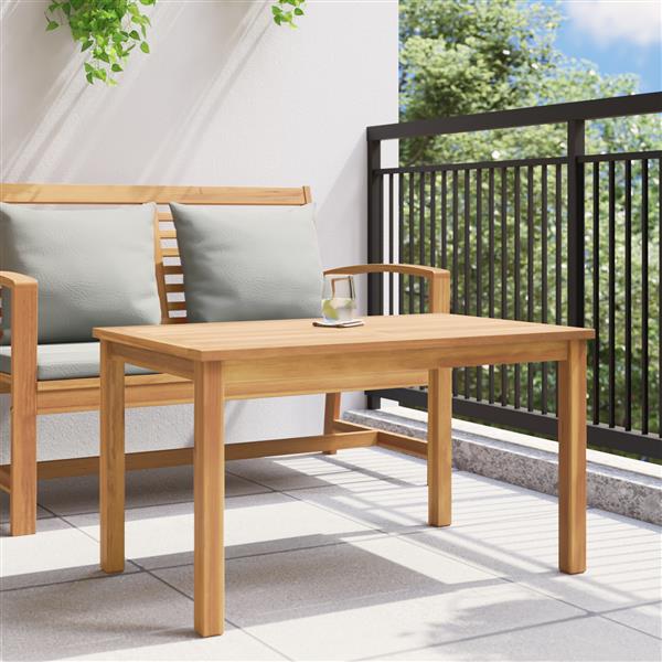 Grote foto vidaxl salontafel bruin 90 x 50 x 45.5 cm massief teakhout tuin en terras tuinmeubelen