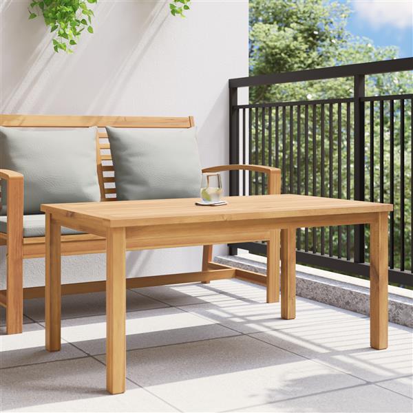 Grote foto vidaxl salontafel bruin 110 x 55 x 45 cm massief teakhout tuin en terras tuinmeubelen
