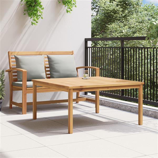Grote foto vidaxl salontafel bruin 110 x 110 x 45 cm massief teakhout tuin en terras tuinmeubelen