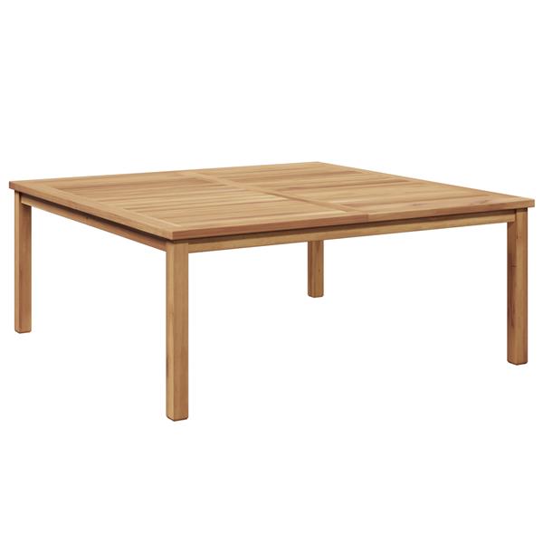 Grote foto vidaxl salontafel bruin 110 x 110 x 45 cm massief teakhout tuin en terras tuinmeubelen