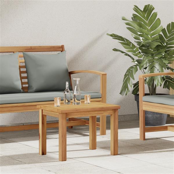 Grote foto vidaxl salontafel bruin 50 x 35 x 36 cm massief teakhout tuin en terras tuinmeubelen