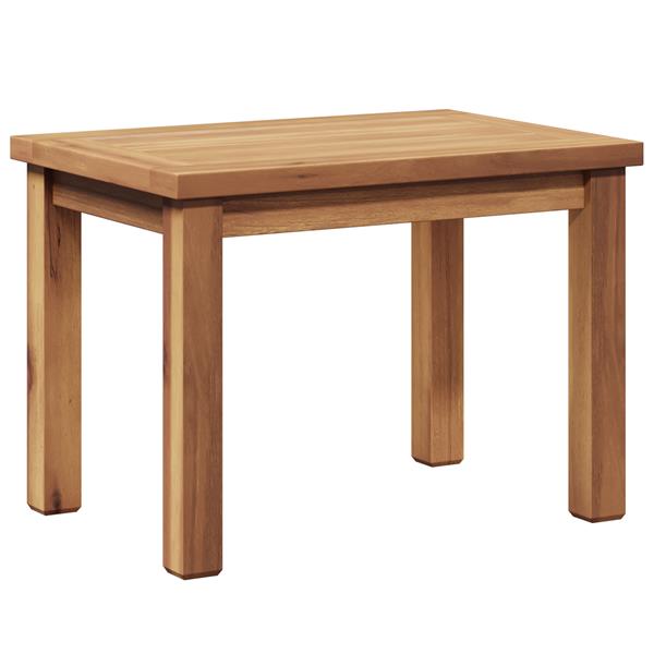 Grote foto vidaxl salontafel bruin 50 x 35 x 36 cm massief teakhout tuin en terras tuinmeubelen
