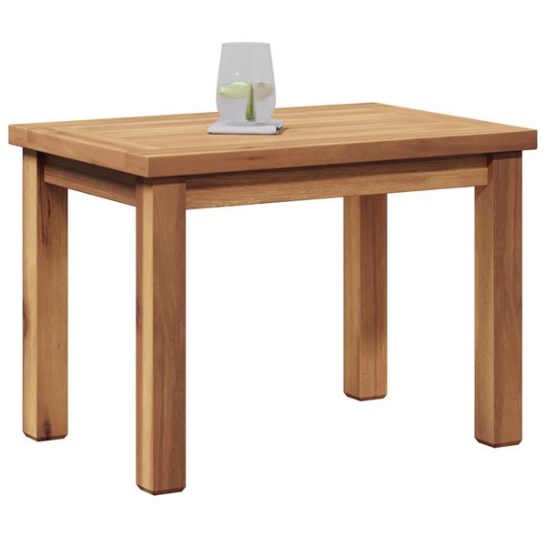 Grote foto vidaxl salontafel bruin 50 x 35 x 36 cm massief teakhout tuin en terras tuinmeubelen