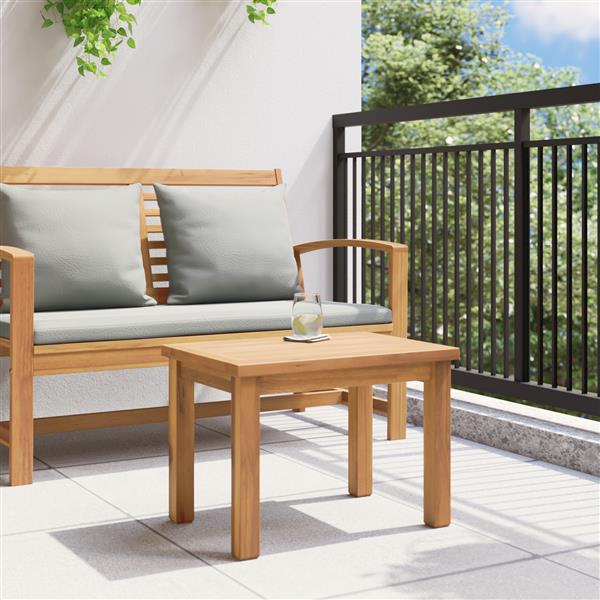 Grote foto vidaxl salontafel bruin 50 x 35 x 36 cm massief teakhout tuin en terras tuinmeubelen