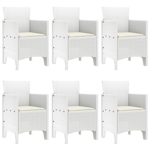 Grote foto vidaxl 7 pcs wit poly rattan tuin en terras tuinmeubelen