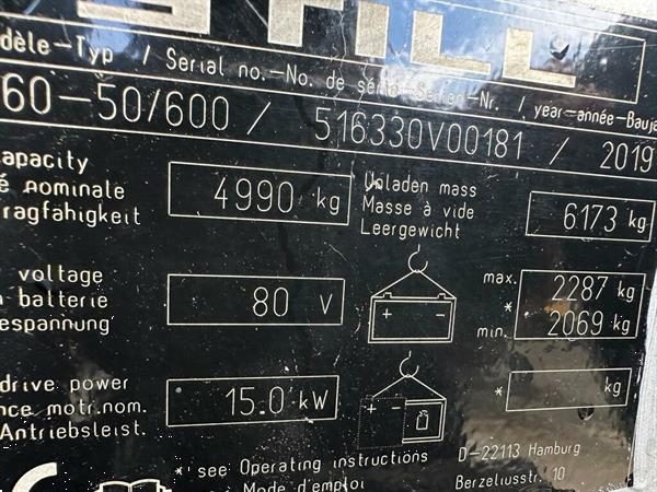 Grote foto vs 22281 elektrische heftruck still rx60 50 sideshift vorkenspreider bj2019 agrarisch heftrucks