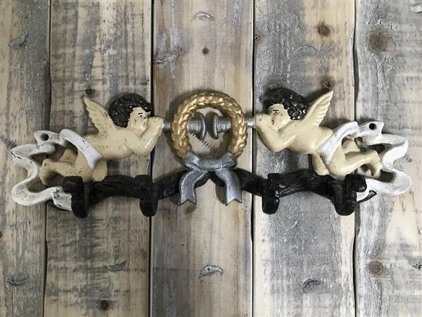 Grote foto kapstok met engel in gietijzer en in kleur huis en inrichting woningdecoratie