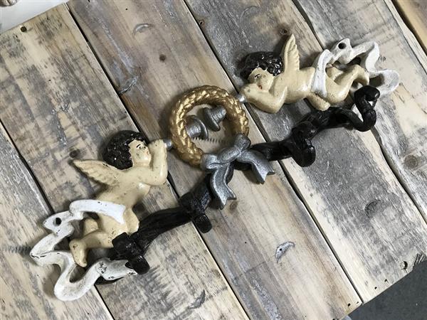 Grote foto kapstok met engel in gietijzer en in kleur huis en inrichting woningdecoratie