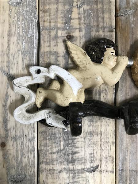 Grote foto kapstok met engel in gietijzer en in kleur huis en inrichting woningdecoratie
