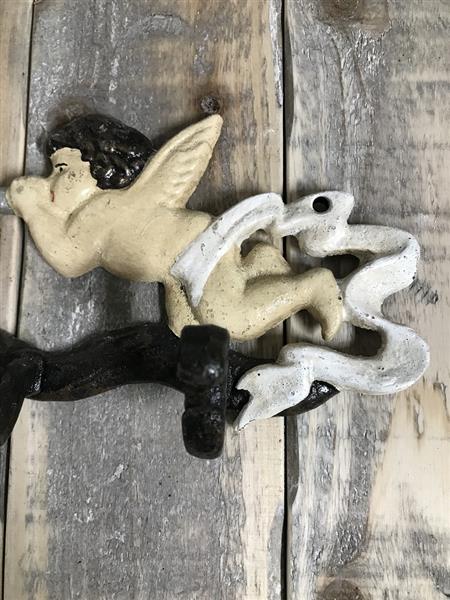 Grote foto kapstok met engel in gietijzer en in kleur huis en inrichting woningdecoratie