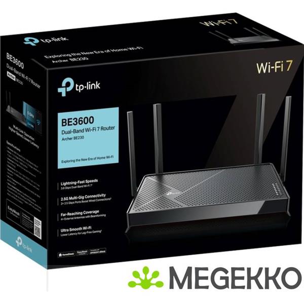 Grote foto tp link archer be230 draadloze router zwart computers en software netwerkkaarten routers en switches