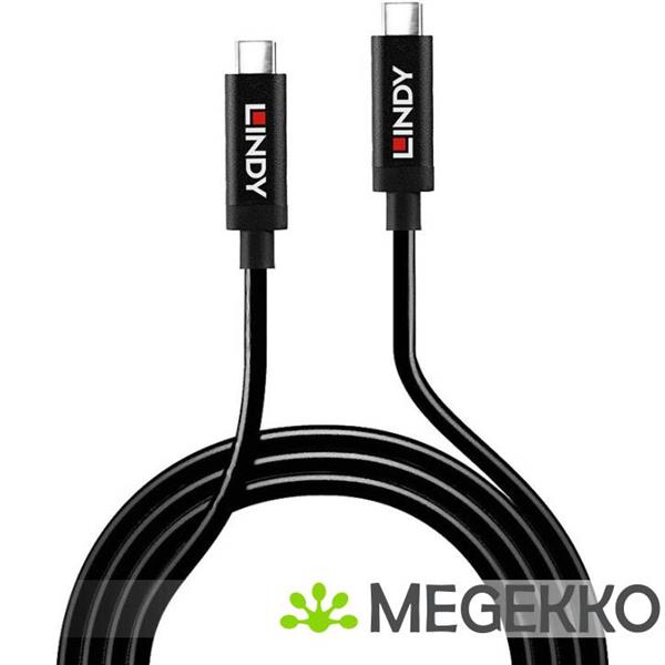 Grote foto lindy 43308 usb kabel 5 m usb 3.2 gen 2 3.1 gen 2 usb c zwart computers en software overige computers en software