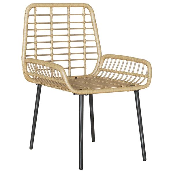 Grote foto vidaxl tuin eetset 3 pcs bruin zwart cr me 35 x 35 x 45 cm tuin en terras tuinmeubelen