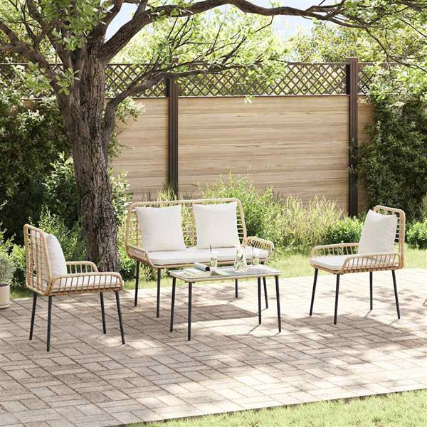 Grote foto vidaxl tuin eetset met kussen 3 pcs zwart antraciet 109 x 63 x 83 cm tuin en terras tuinmeubelen