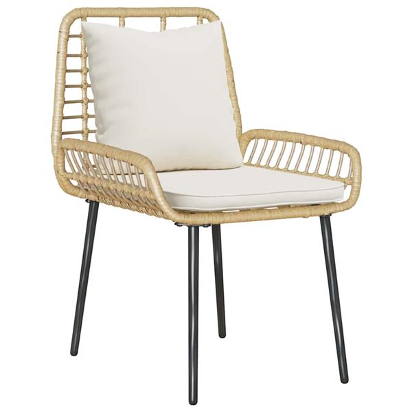 Grote foto vidaxl tuin eetset met kussen 3 pcs zwart antraciet 109 x 63 x 83 cm tuin en terras tuinmeubelen