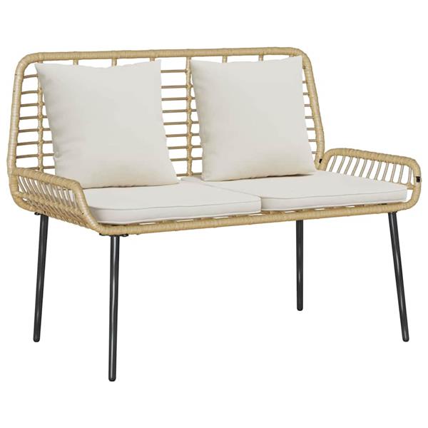 Grote foto vidaxl tuin eetset met kussen 3 pcs zwart antraciet 109 x 63 x 83 cm tuin en terras tuinmeubelen