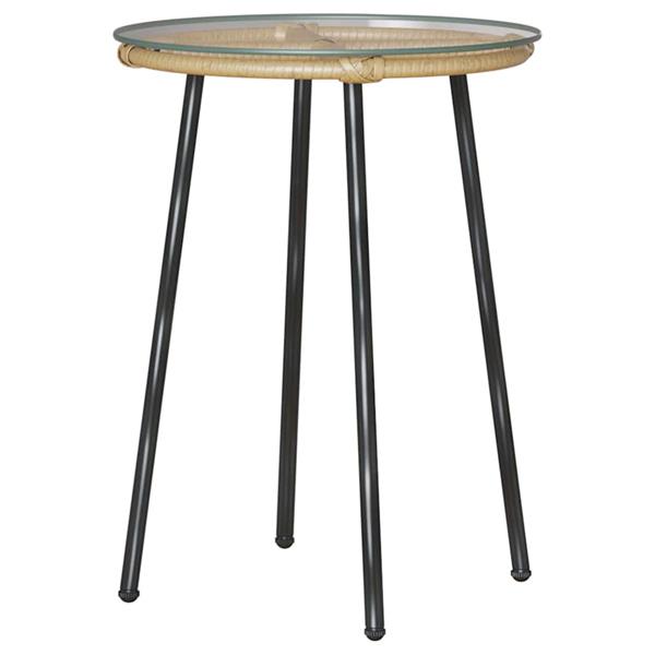 Grote foto vidaxl tuin eetset 3 pcs bruin zwart cr me 35 x 35 x 45 cm tuin en terras tuinmeubelen