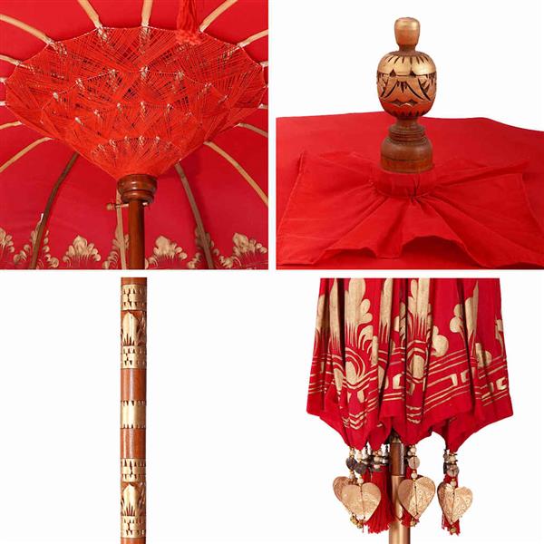 Grote foto vidaxl parasol anders rood x 250 cm tuin en terras overige tuin en terras