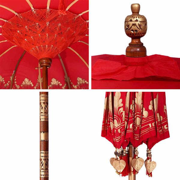 Grote foto vidaxl parasol anders rood x 250 cm tuin en terras overige tuin en terras