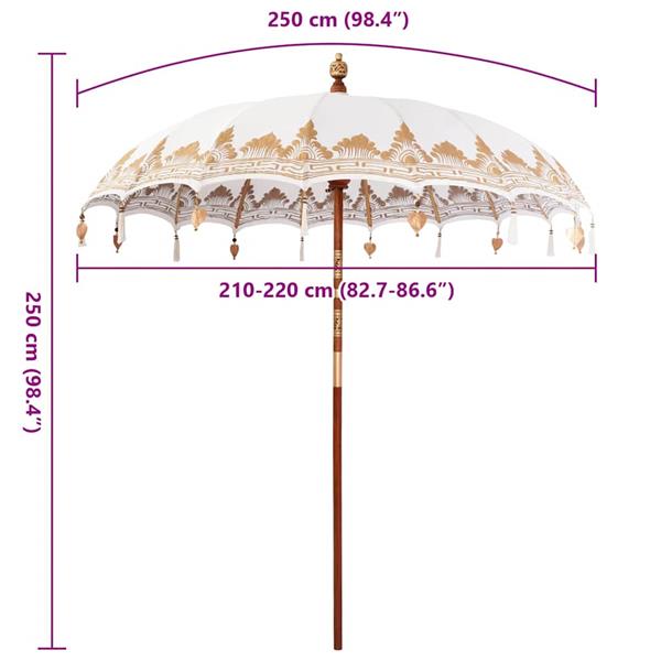 Grote foto vidaxl parasol anders cr me x 250 cm tuin en terras overige tuin en terras