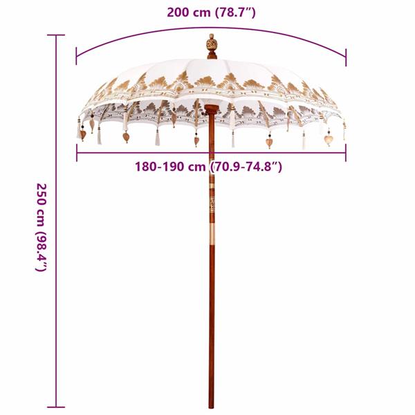 Grote foto vidaxl parasol anders cr me x 250 cm tuin en terras overige tuin en terras