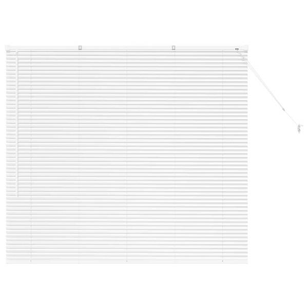 Grote foto vidaxl raamblind met gordijnen wit aluminium huis en inrichting gordijnen en lamellen