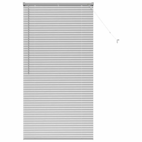 Grote foto vidaxl raamblind met gordijnen zilver aluminium huis en inrichting gordijnen en lamellen