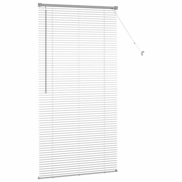 Grote foto vidaxl raamblind met gordijnen zilver aluminium huis en inrichting gordijnen en lamellen