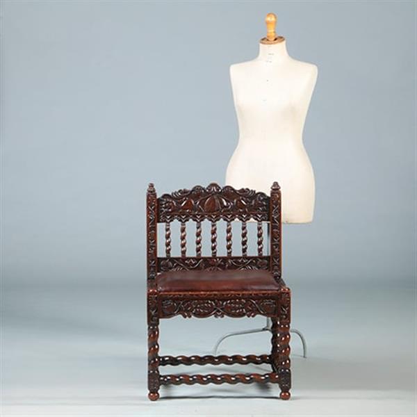 Grote foto koloniale stoel ca 1700 incl bekleding naar wens no.280305 antiek en kunst stoelen en banken